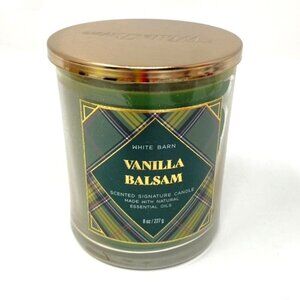 Bath & Body Works Single Wick Candle 8 Oz Vanilla Balsam Holiday Scents